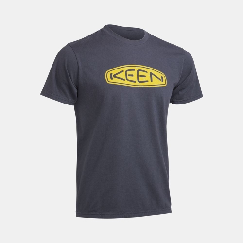 Keen Vêtements En Ligne | T-Shirts Keen Topo Logo Homme Bleu Marine (FRC071546)